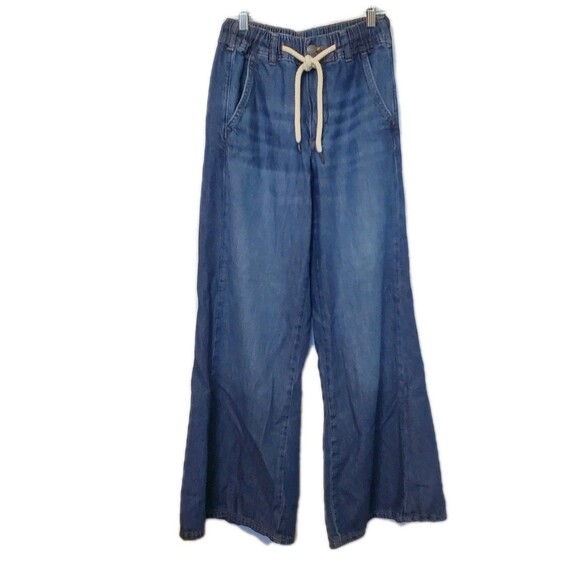 Pilcro Denim - Pilcro Anthropologie Adi Jeans Pull on Drawstring Mid Rise Flare Size XXS